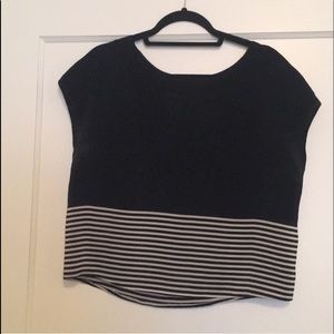 Black & White Silk Joie Top